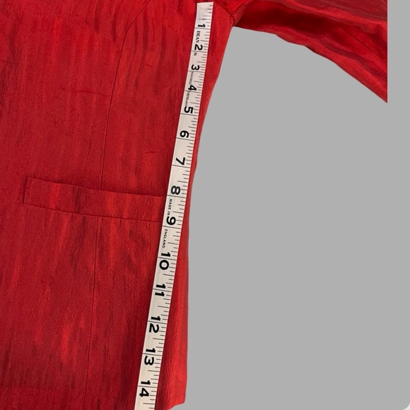 Vintage Armani Collezioni Blazer Jacket 100% Silk Size 8 - Picture 12 of 14